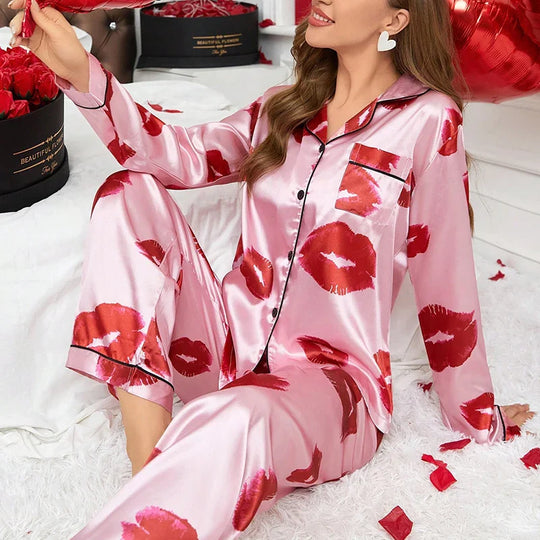 Piper | Lip Print Pajama Set