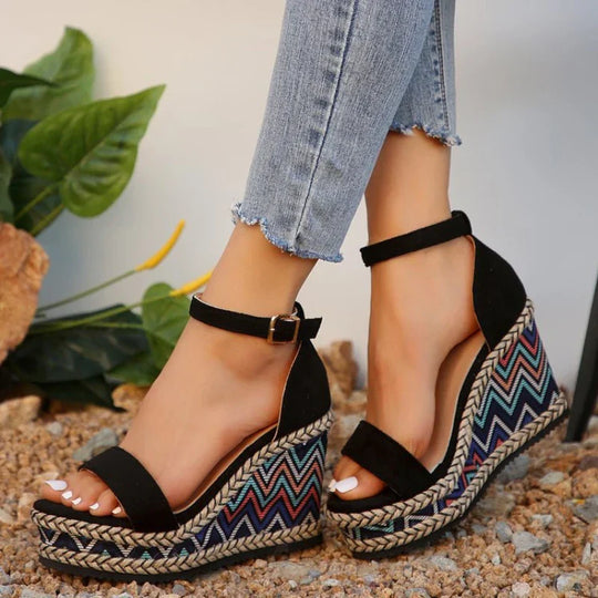 Zyphora |  Boho Wedge Sandals