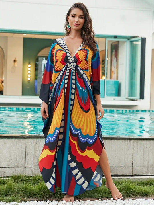 Catalina | Tropical Resort Bamboo Maxi Dress