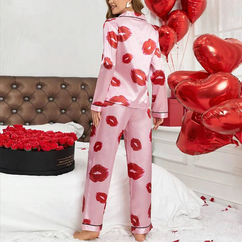 Piper | Lip Print Pajama Set