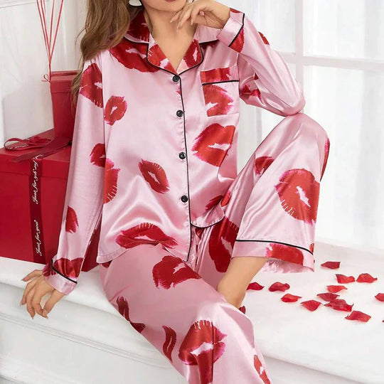 Piper | Lip Print Pajama Set
