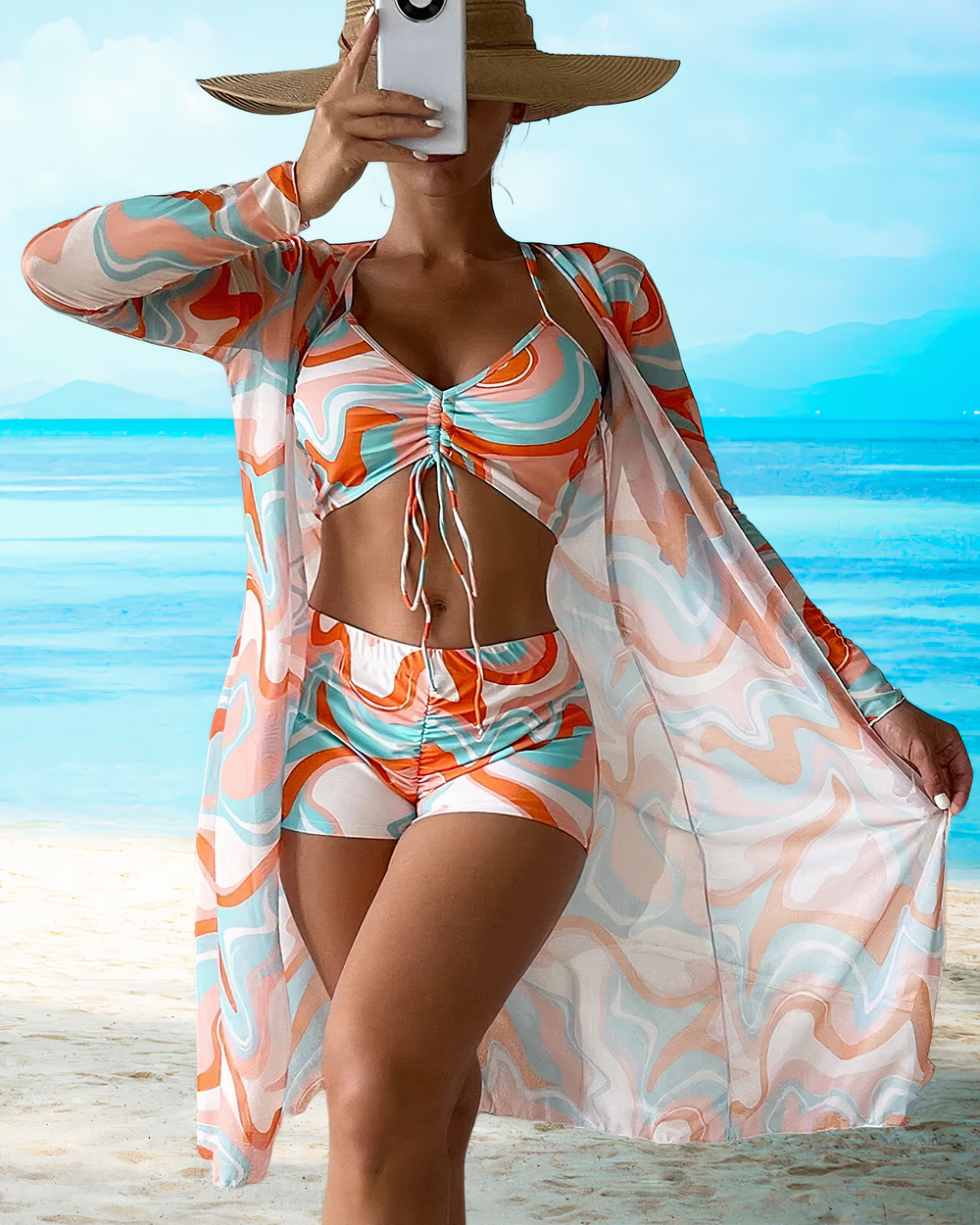 Edith | High-Waist Tummy Covering Bikini Set