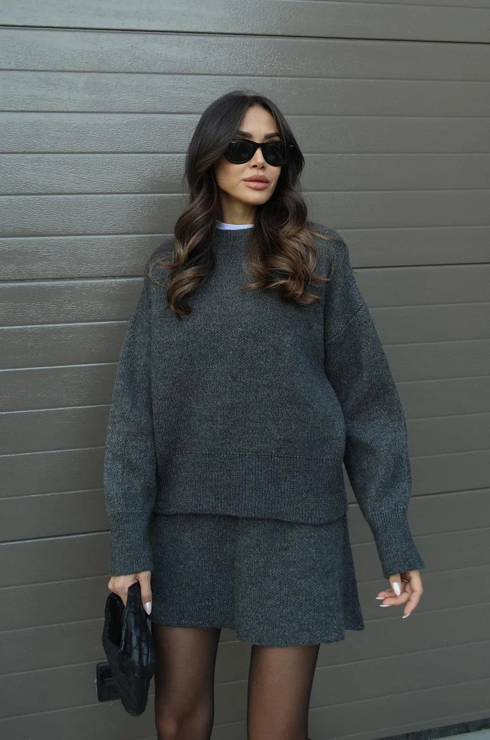 Camellia | Heathered Sweater & Skirt Duo