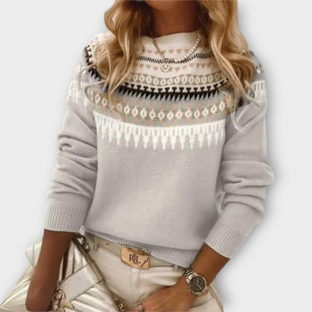 Ava | Patterned Knit Sweater
