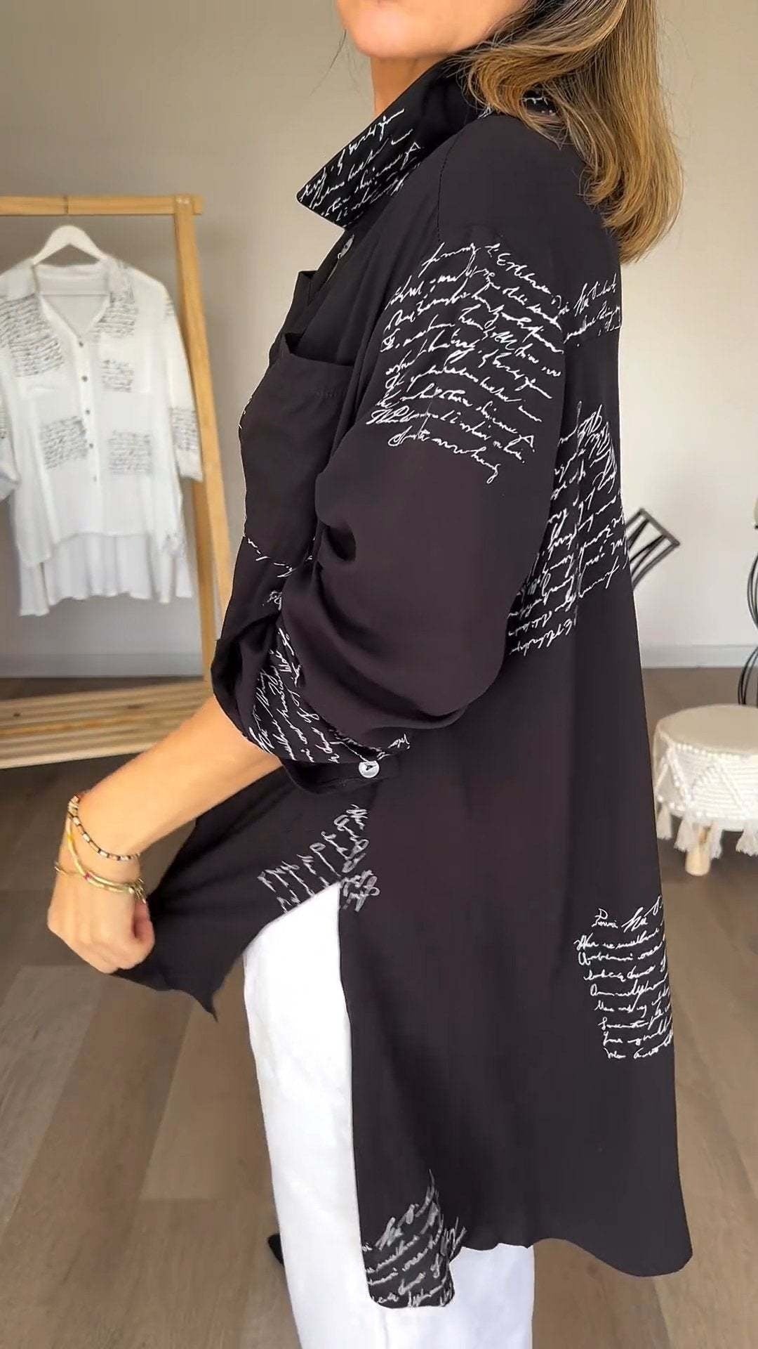 Carla | Handwritten Button-Up Shirt
