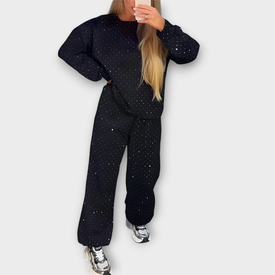 Bahar™ | Elegant Diamond Jogger Set