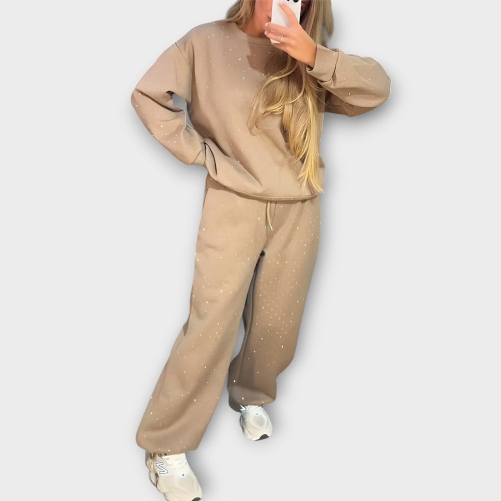 Bahar™ | Elegant Diamond Jogger Set