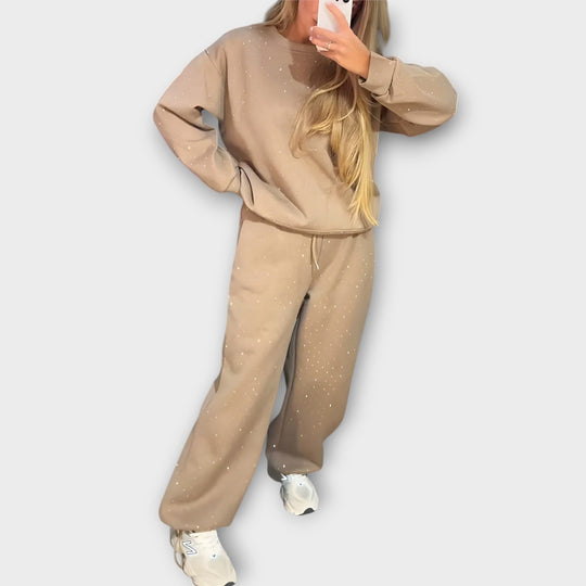 Bahar™ | Elegant Diamond Jogger Set