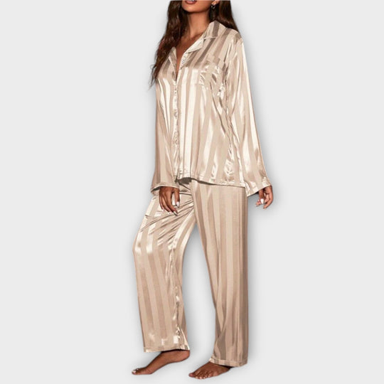 Bella™ | Striped Satin Pyjama Set