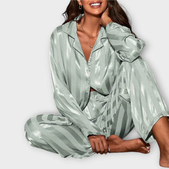 Bella™ | Striped Satin Pyjama Set