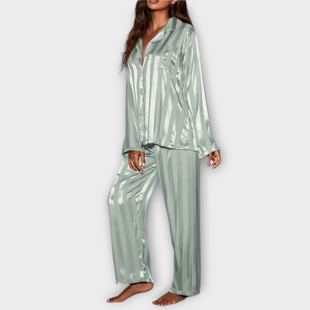 Bella™ | Striped Satin Pyjama Set