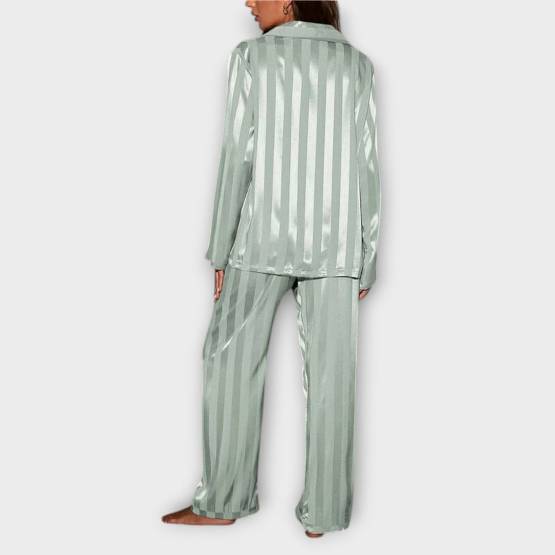 Bella™ | Striped Satin Pyjama Set