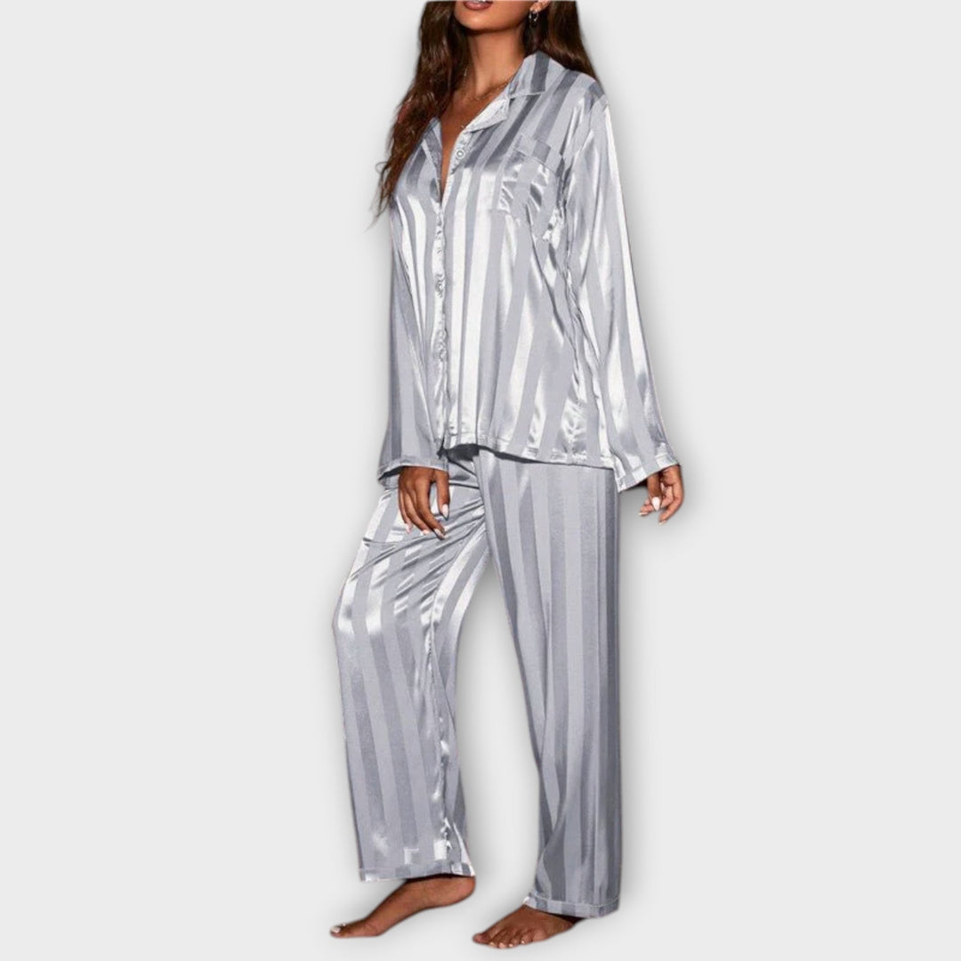 Bella™ | Striped Satin Pyjama Set