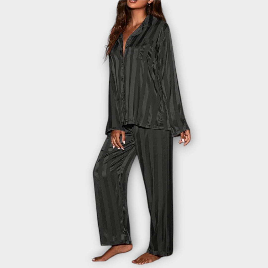 Bella™ | Striped Satin Pyjama Set