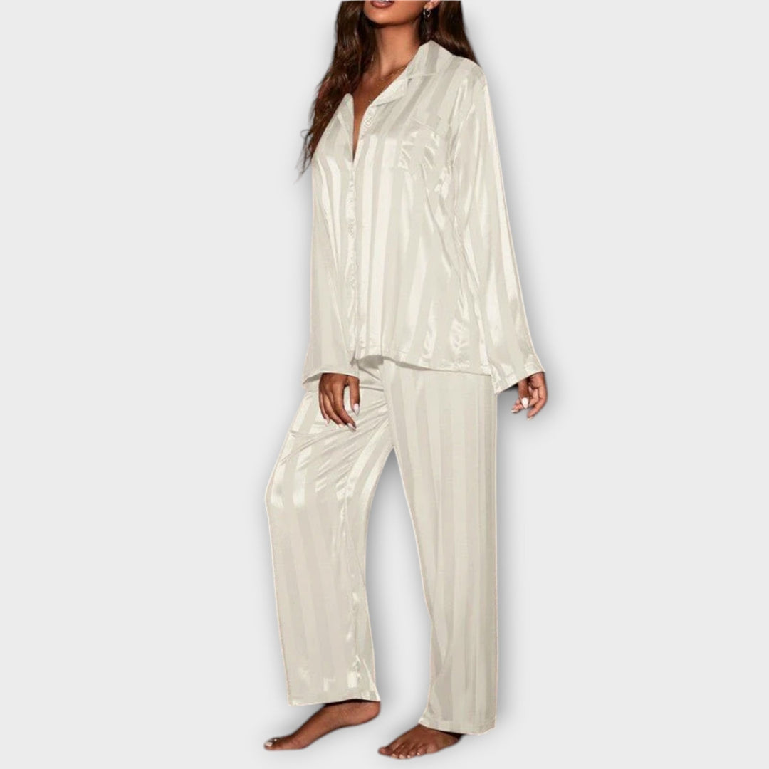 Bella™ | Striped Satin Pyjama Set