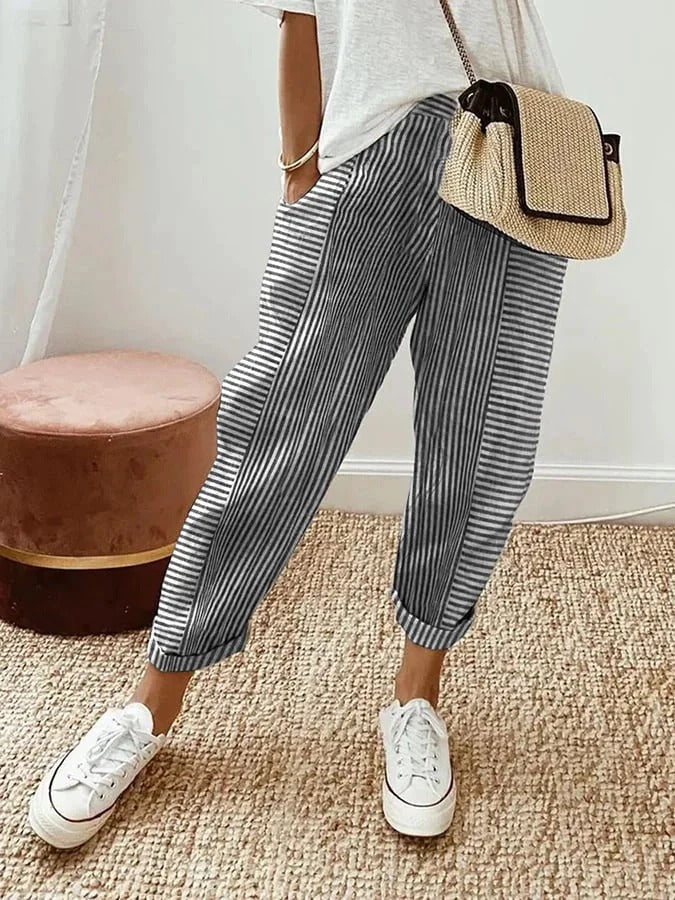 Klara | Stylish Striped Trousers