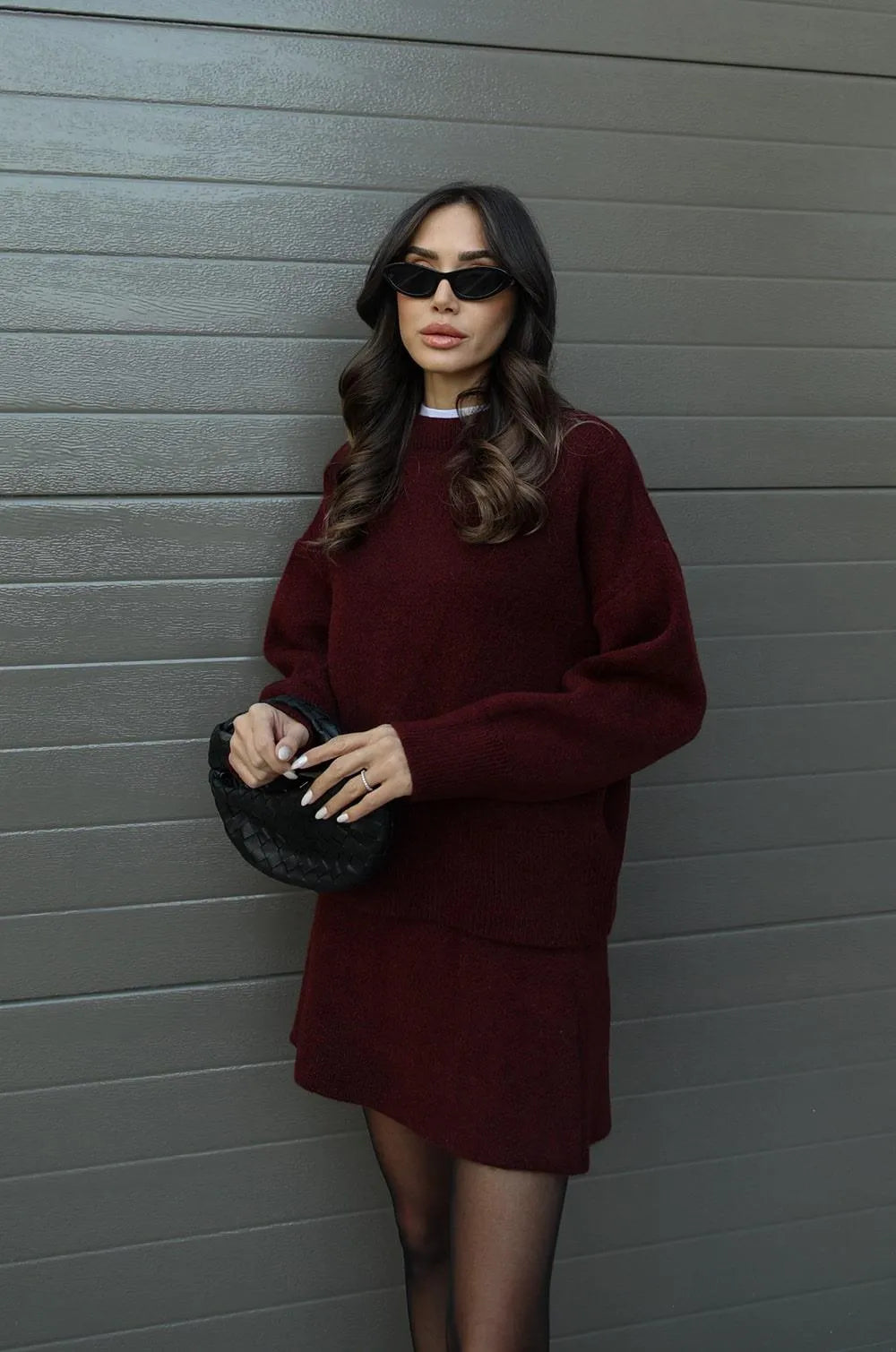 Camellia | Heathered Sweater & Skirt Duo