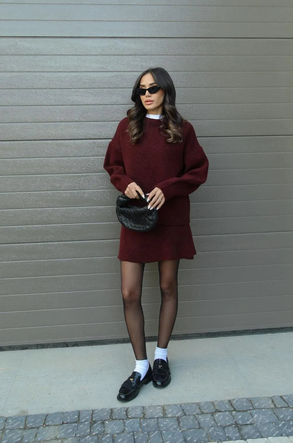 Camellia | Heathered Sweater & Skirt Duo