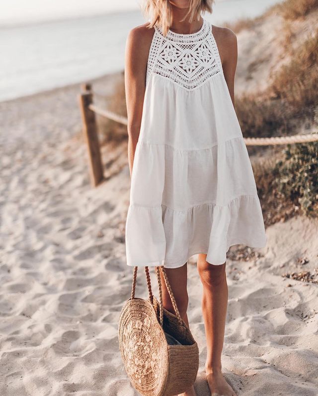 Zoraya | Crochet Accent Summer Dress