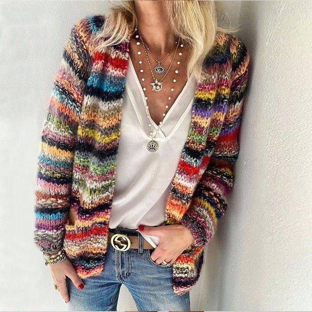 Brenda - Vibrant Cozy Cardigan