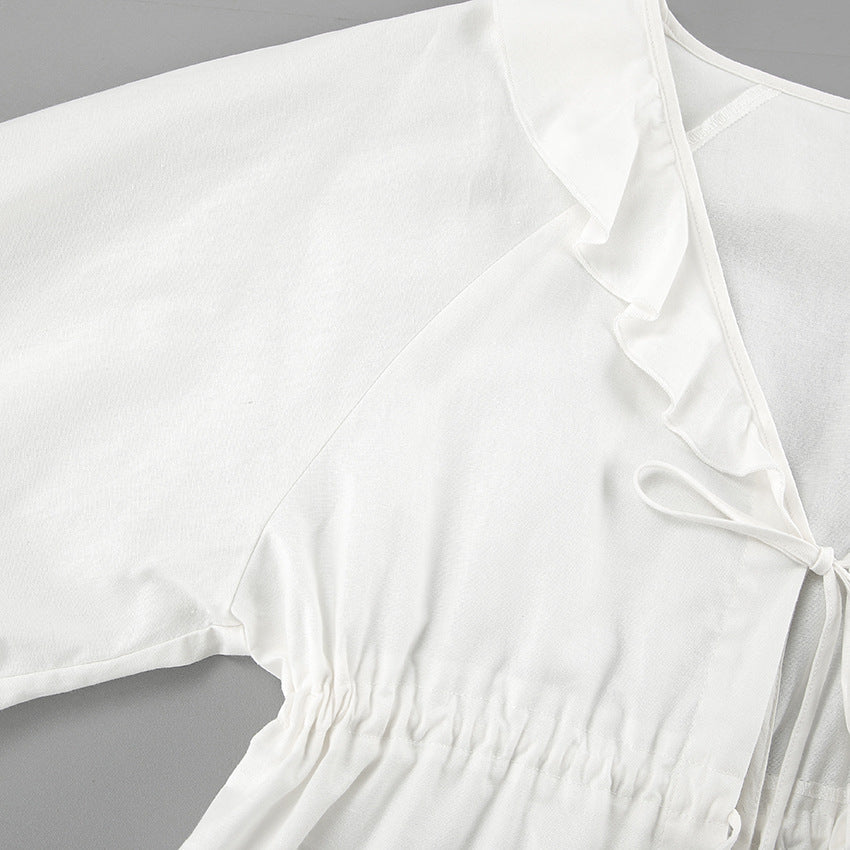 Alyssa | Ruffled Tie-Front Top & Shorts Set