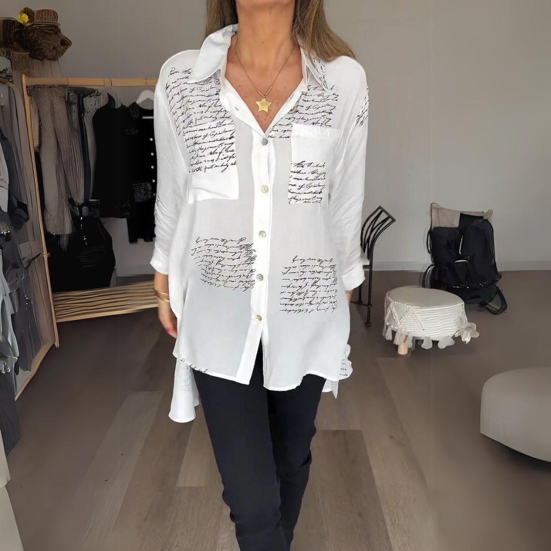 Carla | Handwritten Button-Up Shirt