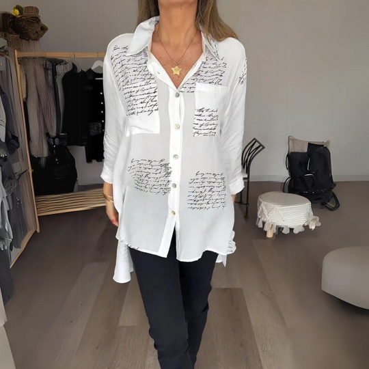 Carla | Handwritten Button-Up Shirt