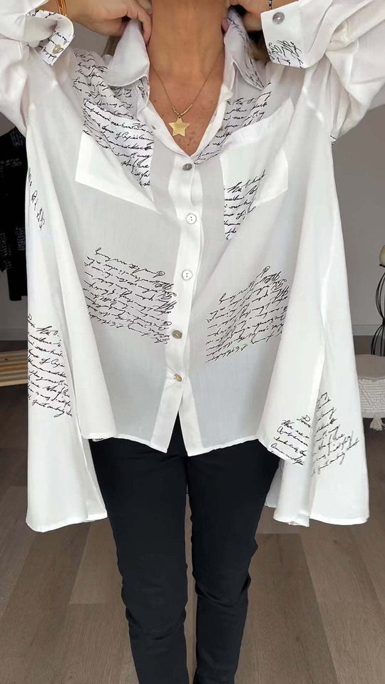 Carla | Handwritten Button-Up Shirt