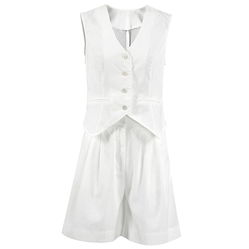 Cyrene | Tailored Vest and Shorts Set