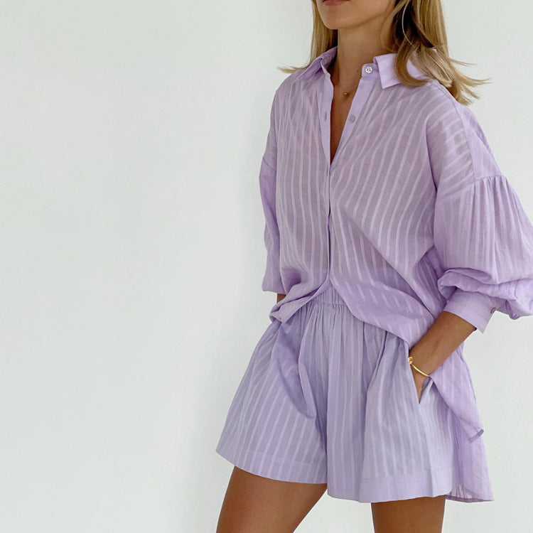 Zadie | Breezy Button-Up and Shorts Set