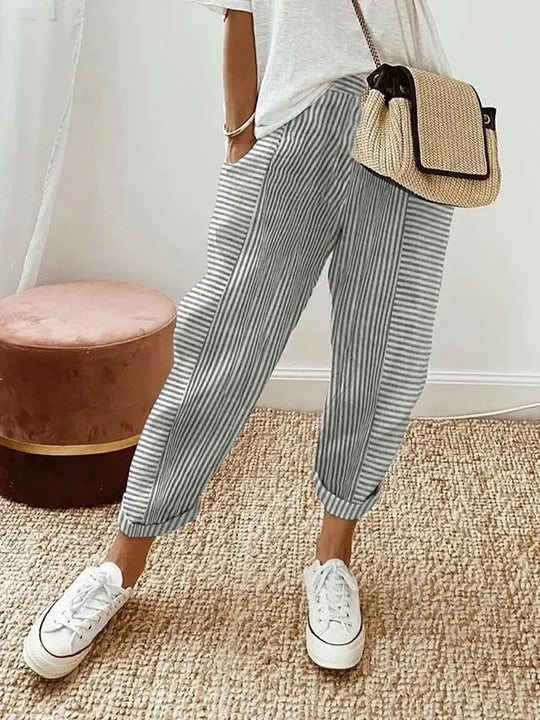 Klara | Stylish Striped Trousers