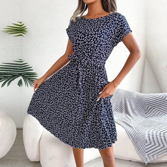 Amari | Floral Pleated Midi Dress