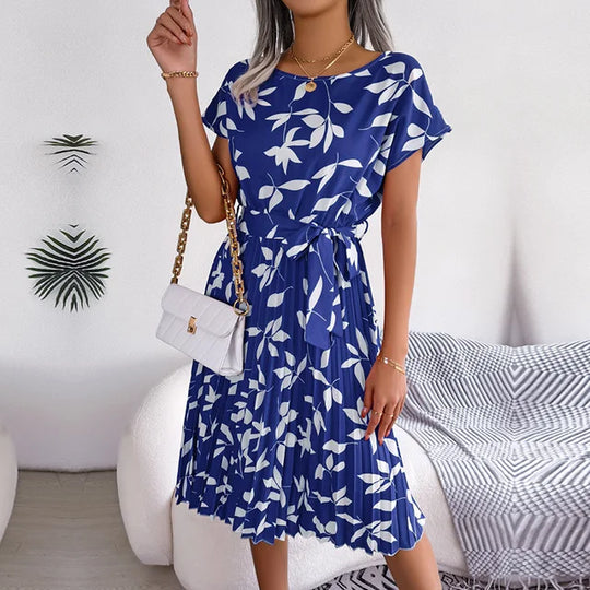 Amari | Floral Pleated Midi Dress