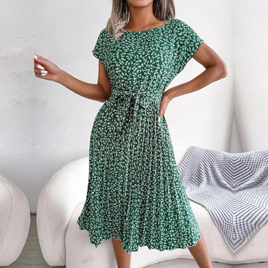 Amari | Floral Pleated Midi Dress