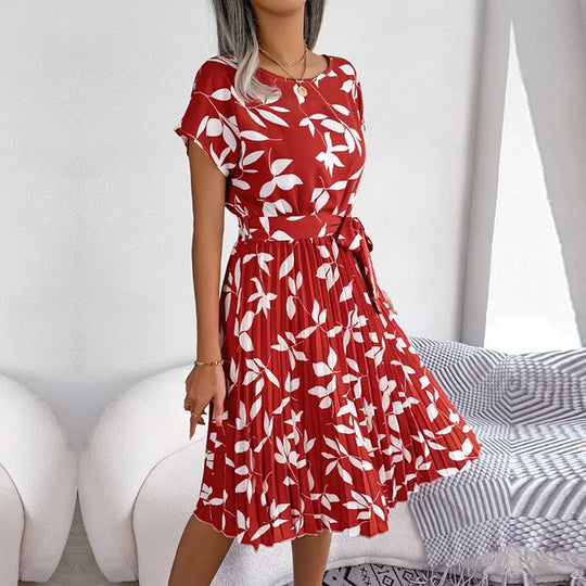 Amari | Floral Pleated Midi Dress
