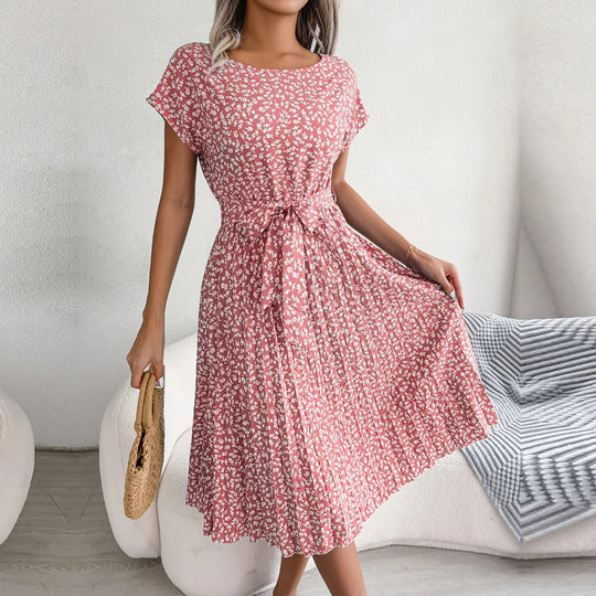 Amari | Floral Pleated Midi Dress