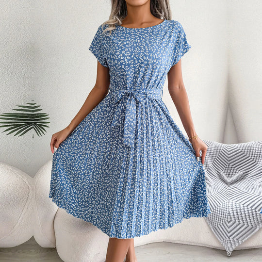 Amari | Floral Pleated Midi Dress
