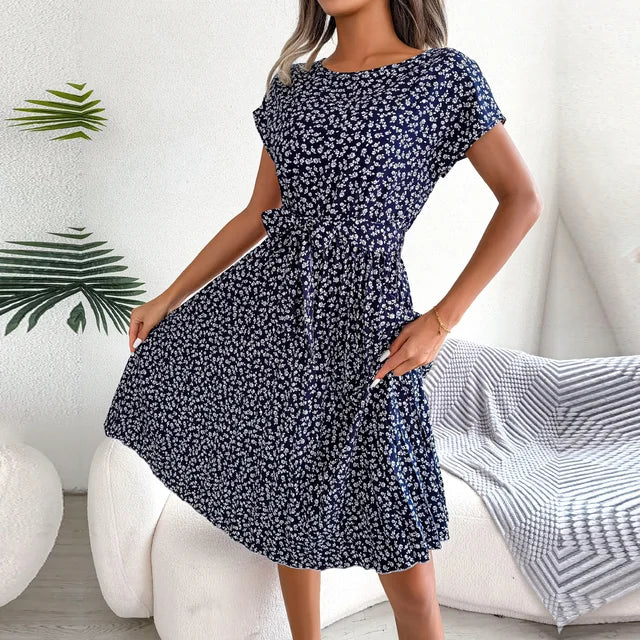Amari | Floral Pleated Midi Dress