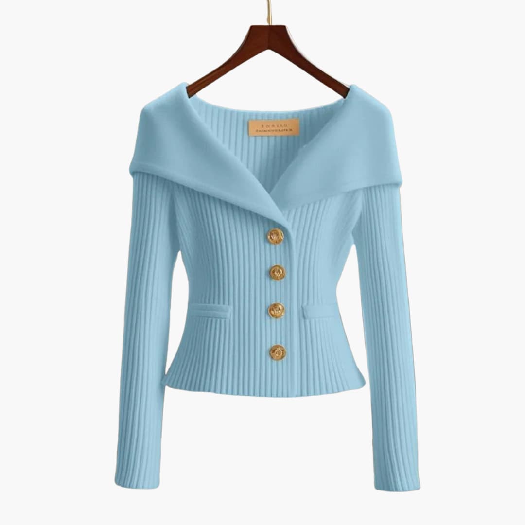 Gwenyth | Ribbed Button-Up Cardigan