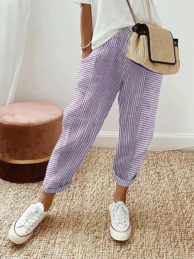 Klara | Stylish Striped Trousers