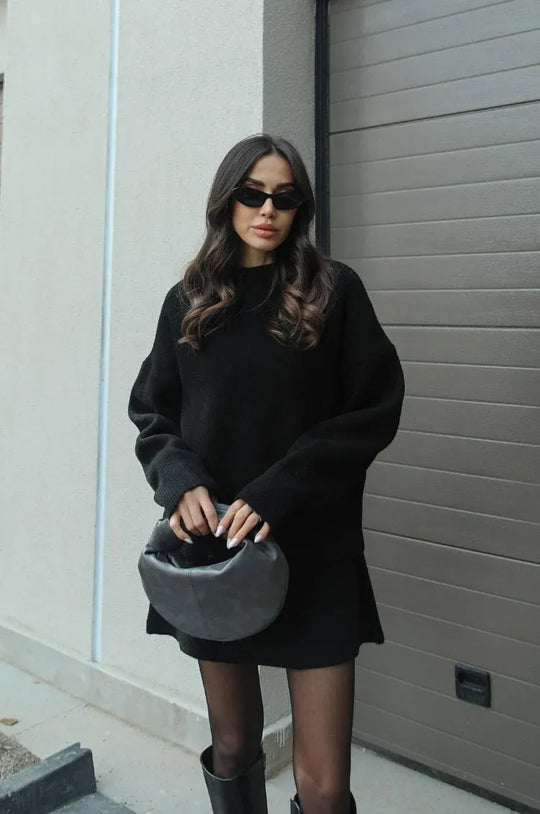 Camellia | Heathered Sweater & Skirt Duo