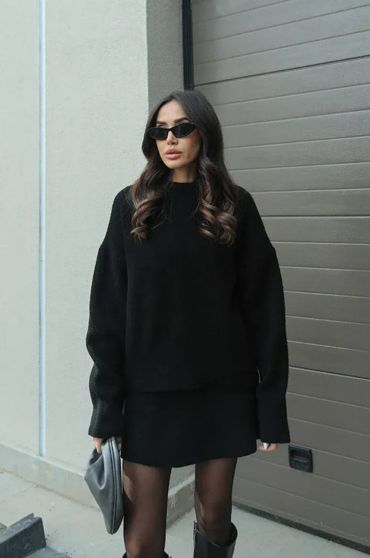 Camellia | Heathered Sweater & Skirt Duo