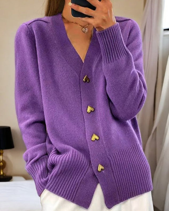 Colette - Trendy Heart Cardigan