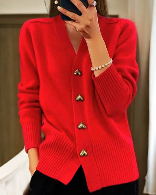 Colette - Trendy Heart Cardigan